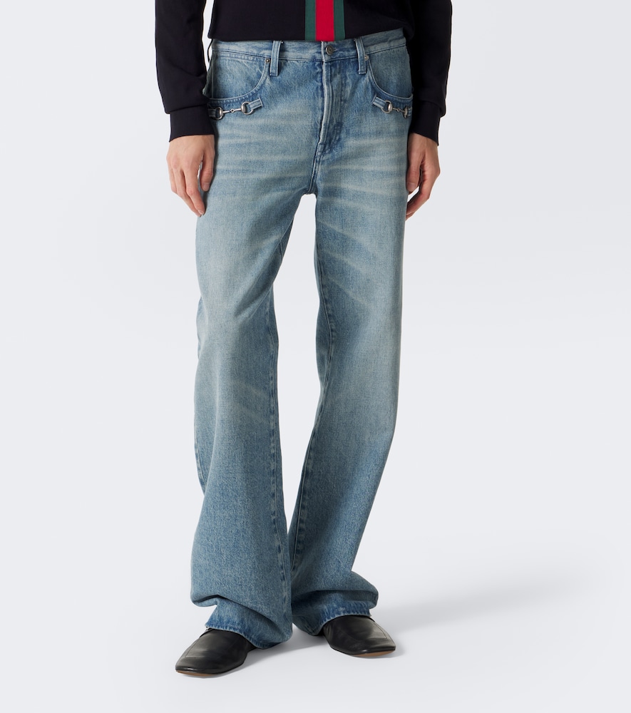 Horsebit Straight Jeans