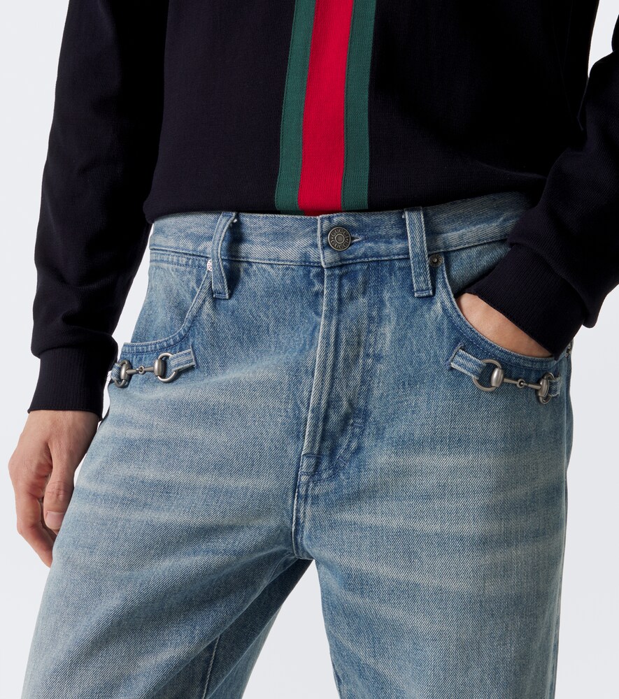 Horsebit Straight Jeans