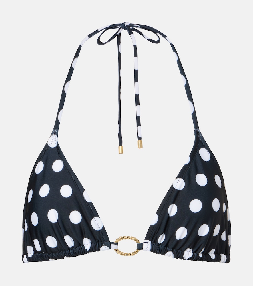 Top bikini Alex a triangolo a pois