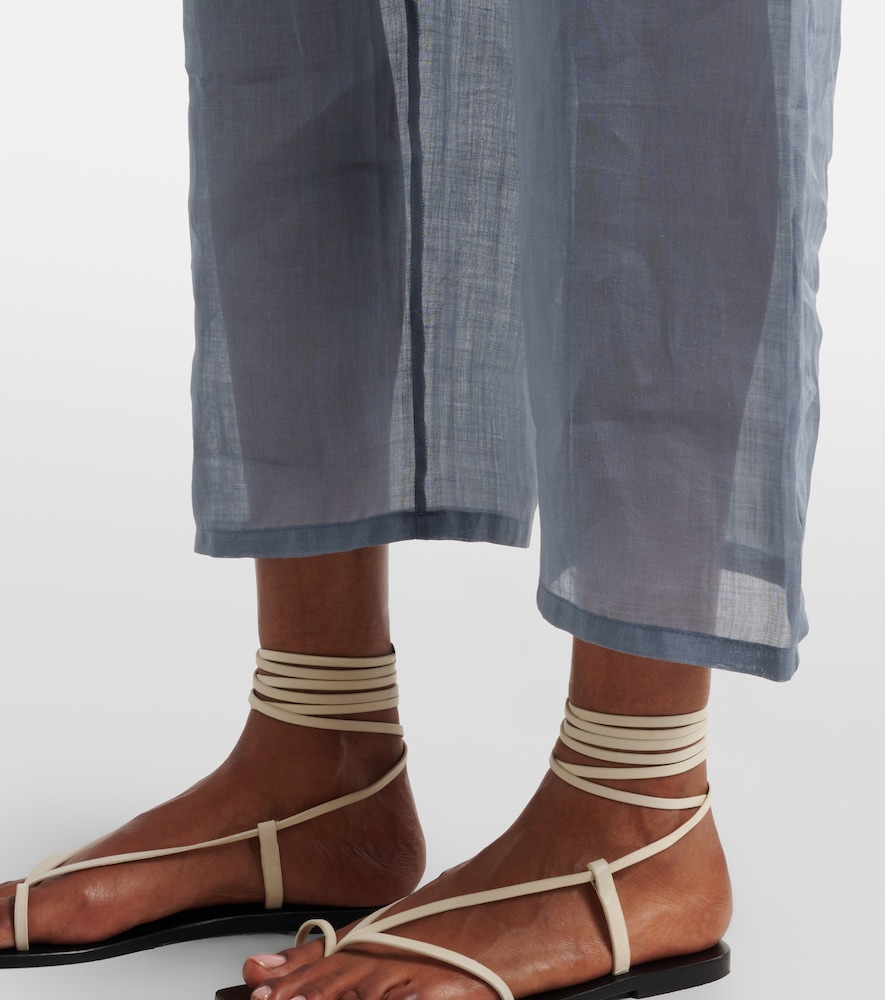 Leset Niko cropped wide-leg ramie pants | Thumbnail 4