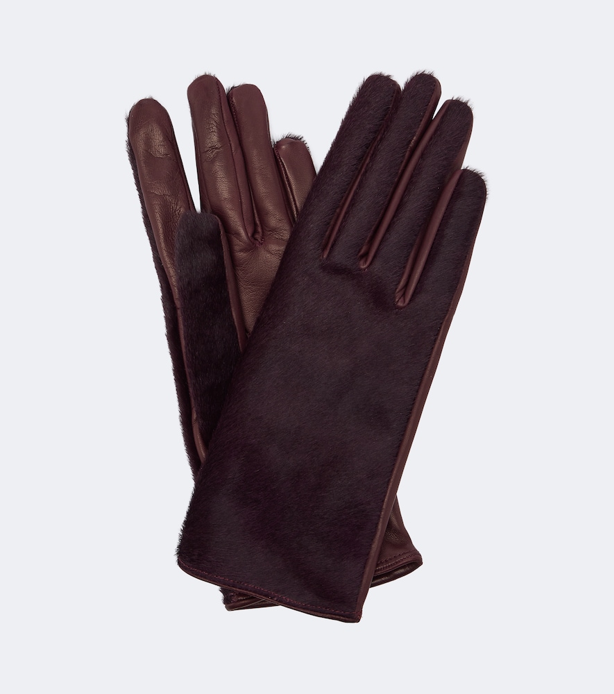 Handschuhe aus Leder und Seide