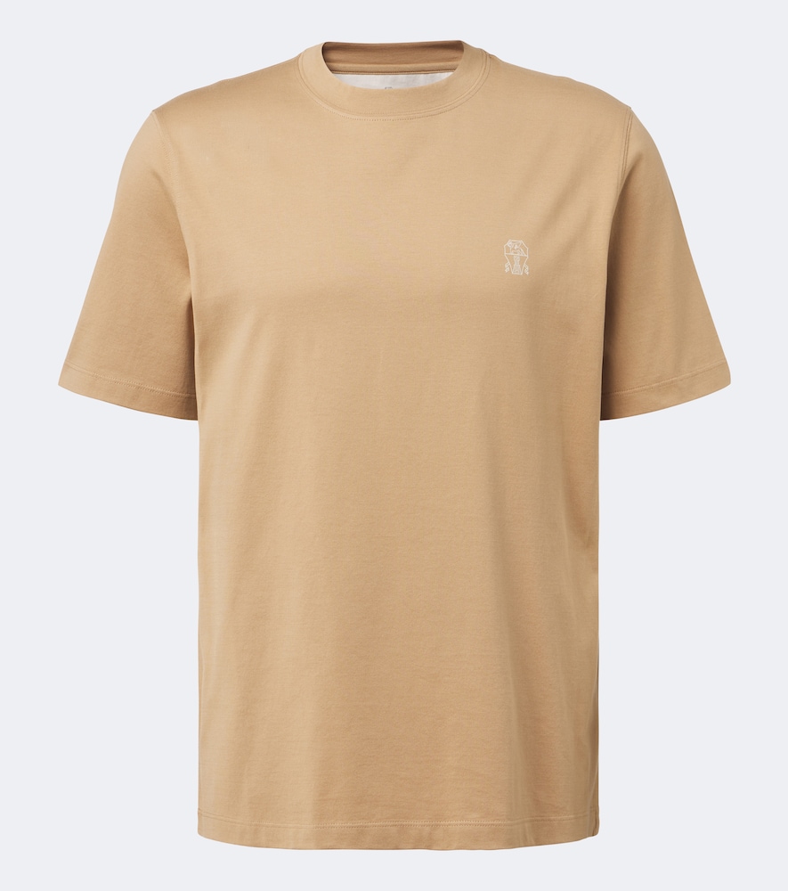 T-shirt in jersey di cotone con logo