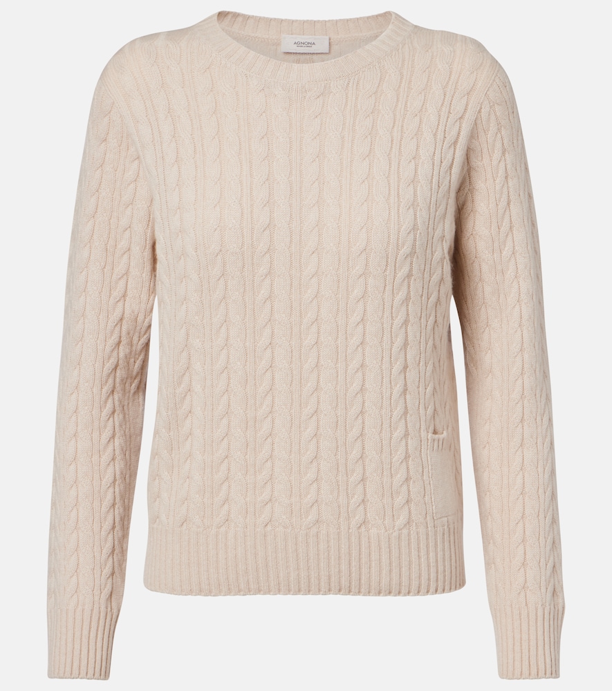 Pullover in cashmere a trecce
