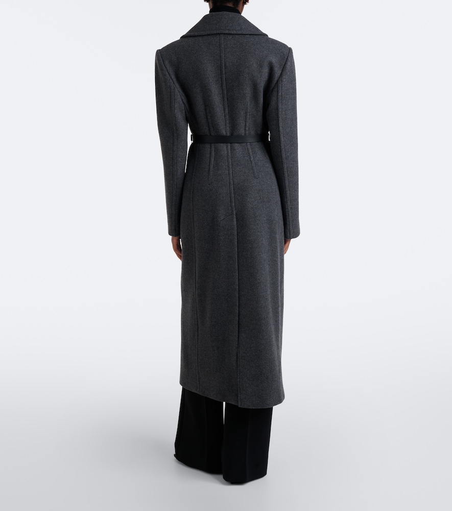 Belted Herringbone Virgin Coat