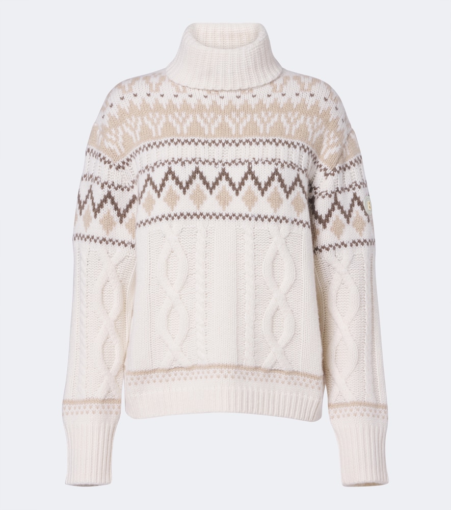 Lorely Jacquard Cashmere Turtleneck Sweater