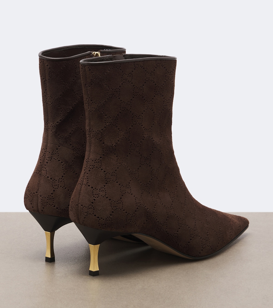 Bombshell GG Laser-Cut Ankle Boots