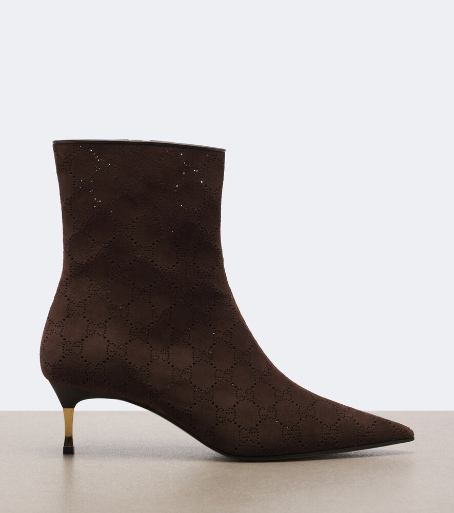 Bombshell GG Laser-Cut Ankle Boots