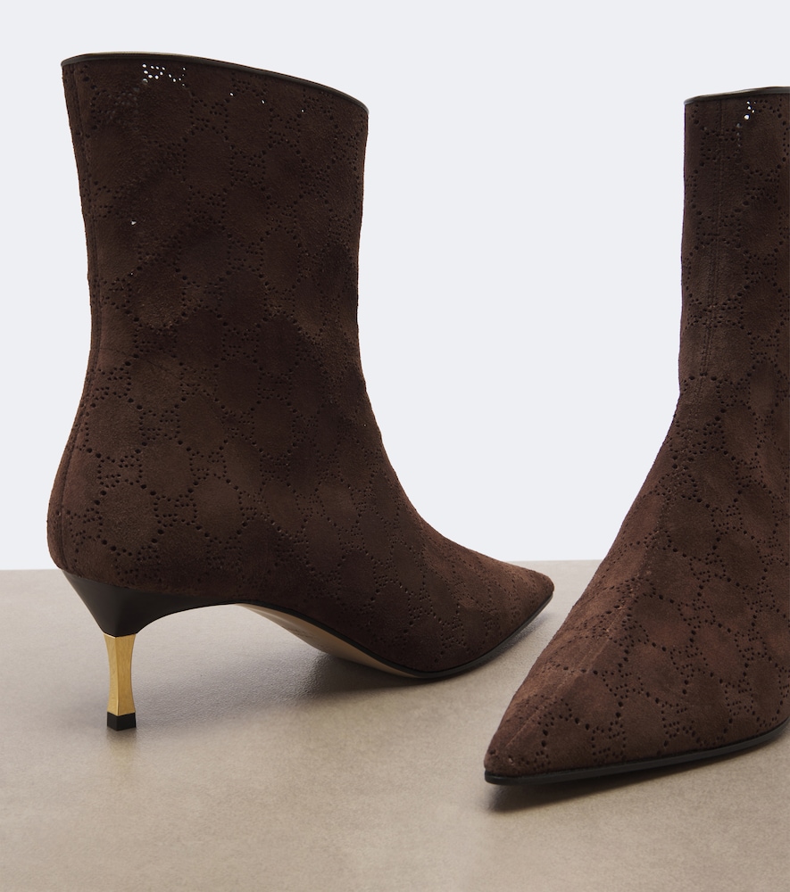 Bombshell GG Laser-Cut Ankle Boots