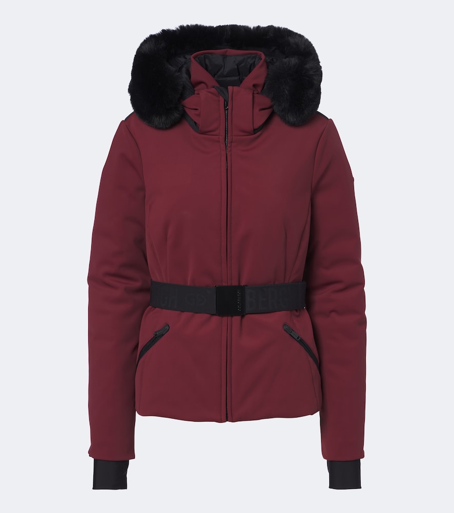 Goldbergh Hida Belted Hooded Ski Jacket In Purple