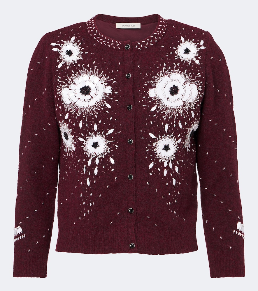 Verzierter Cardigan aus einem Wollgemisch