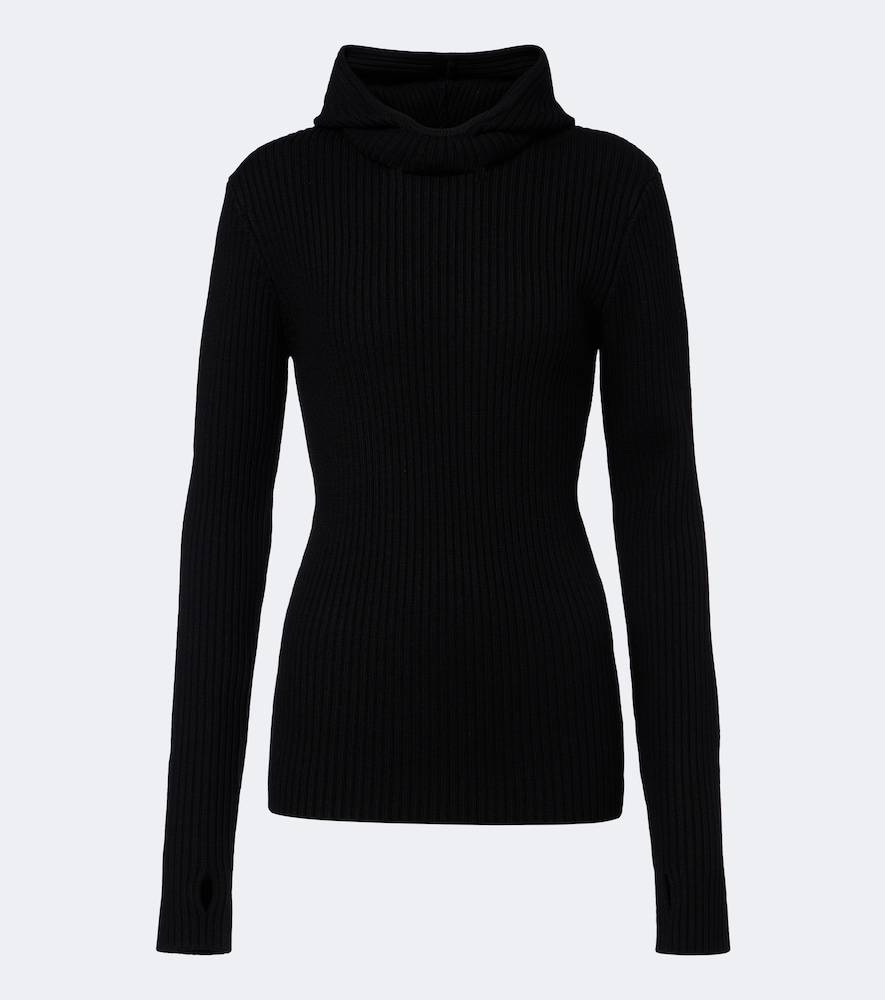 Larice Ribbed-Knit Hooded Sweater