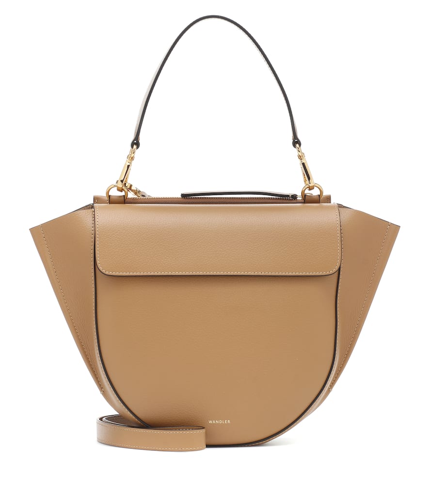 Click to view more detailed imagery on our partner's website Wandler Hortensia Medium Leather Shoulder Bag In Brown