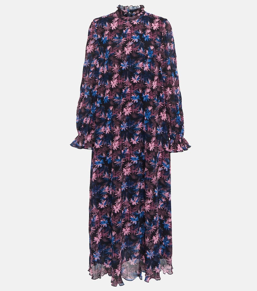Ganni Floral plissé midi dress