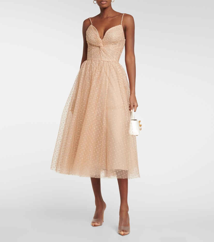 Monique Lhuillier Monique Lhuillier Midikleid Aus Tüll 
