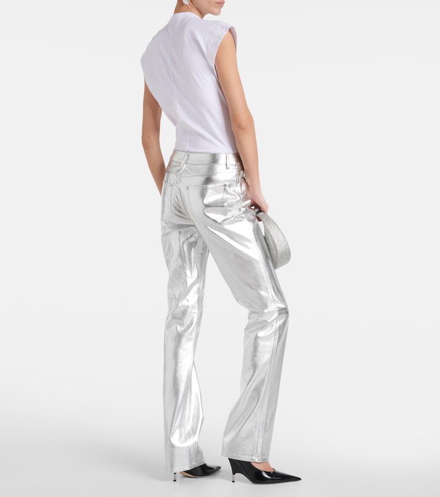  Staud Staud Chisel Faux Leather Straight-leg Pants 
