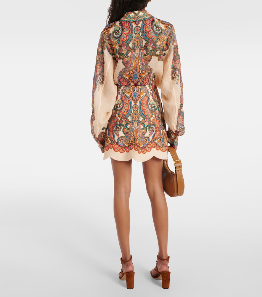  Zimmermann Zimmermann Ottie Scalloped Paisley Linen Miniskirt 