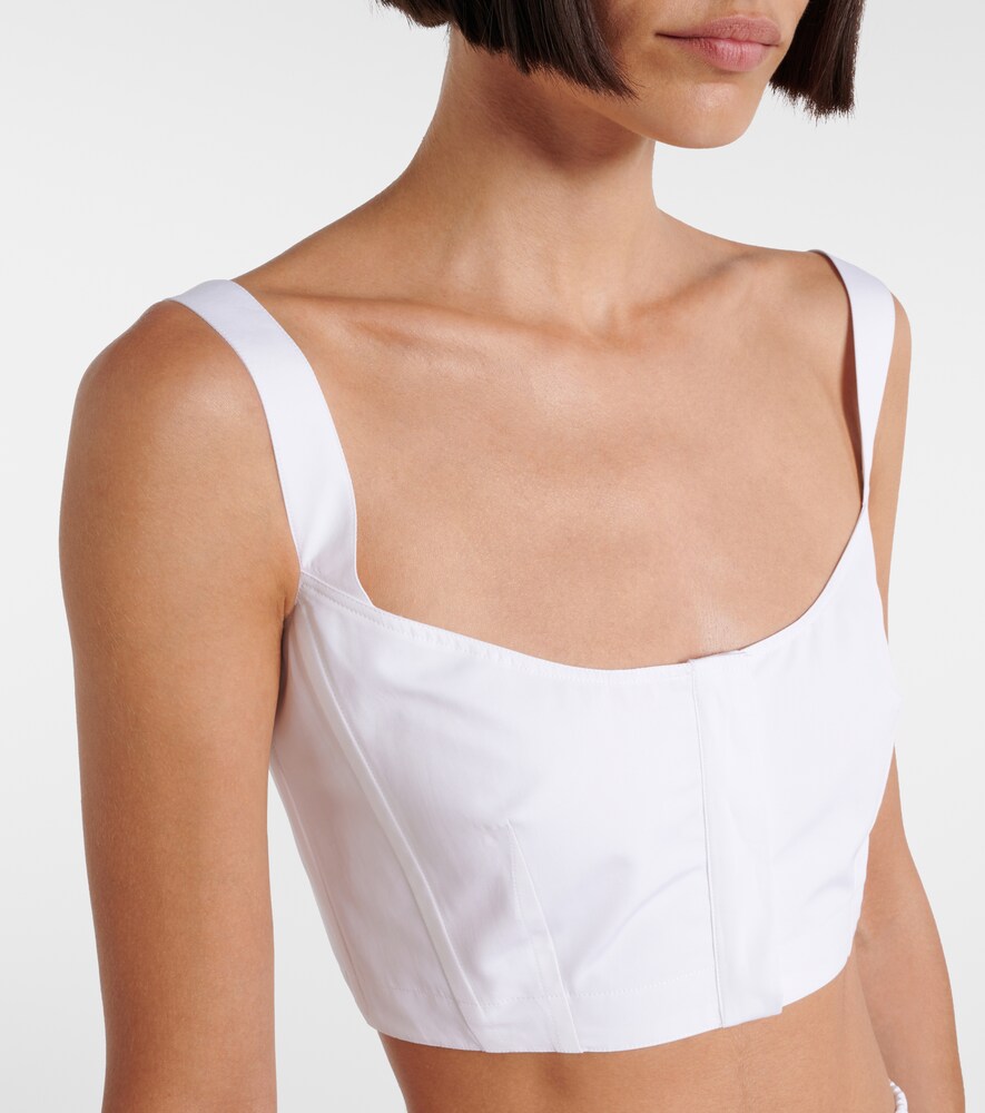  Alaia Alaia Cotton Crop Top 