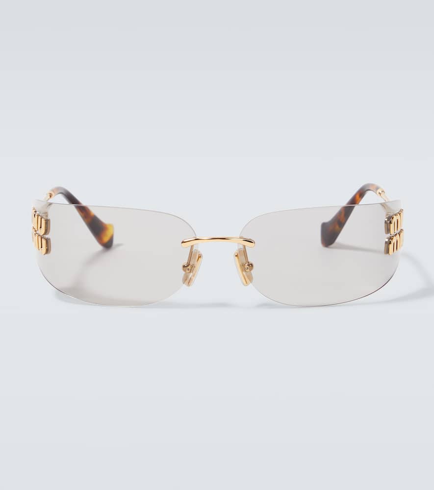 Logo oval sunglasses