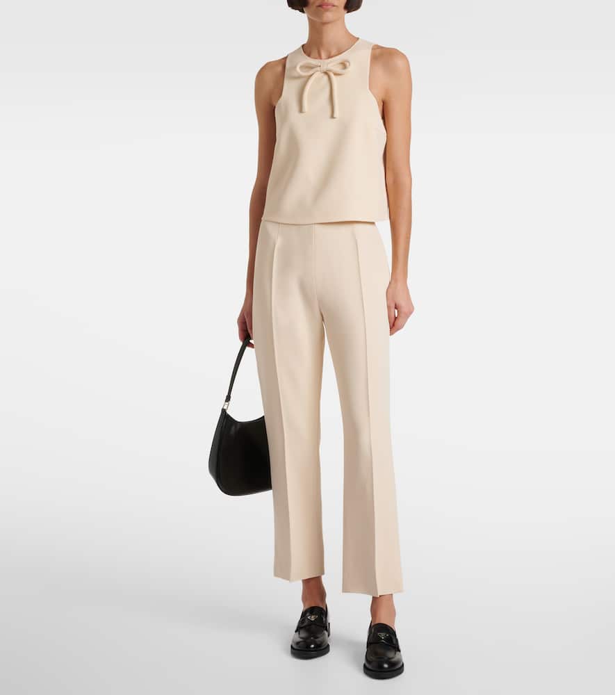 Prada Sablé Trousers In Weiss