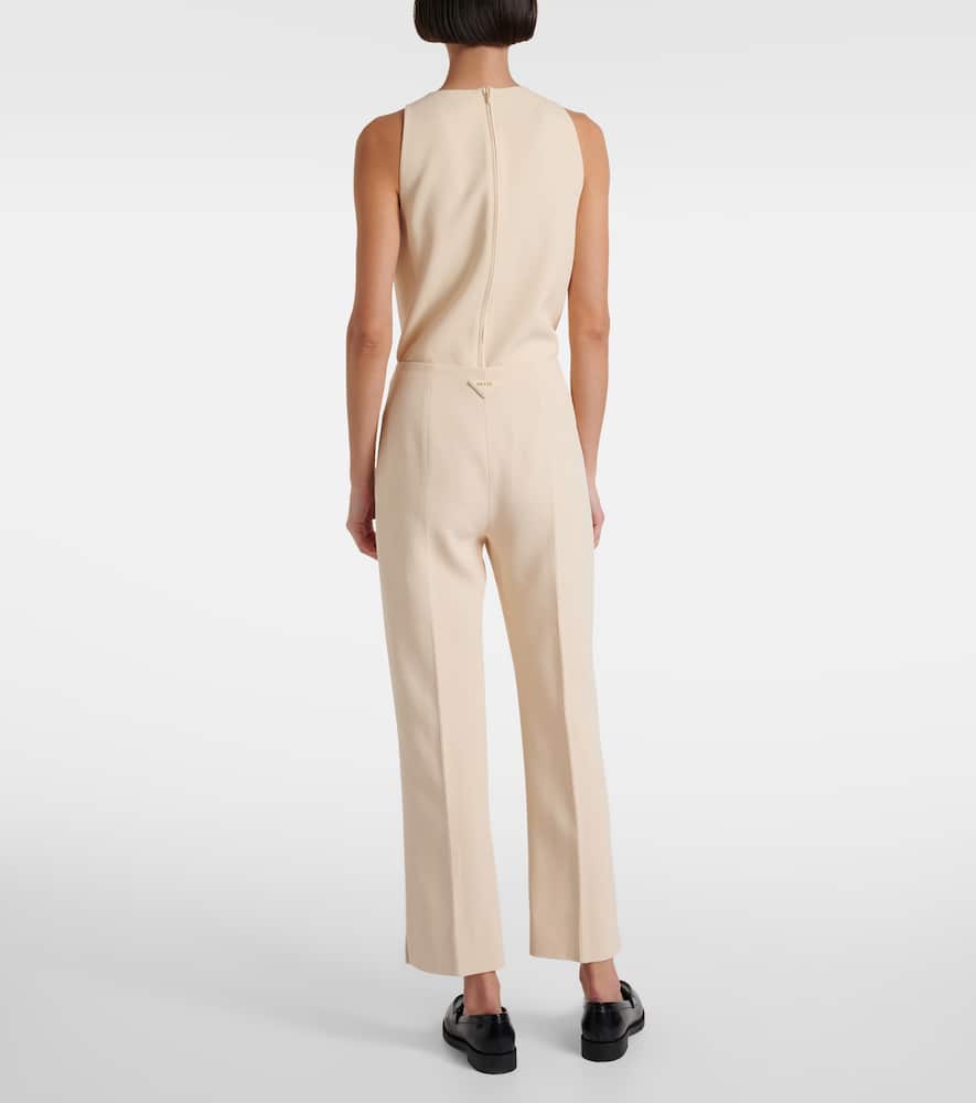 Prada Sablé Trousers In Weiss