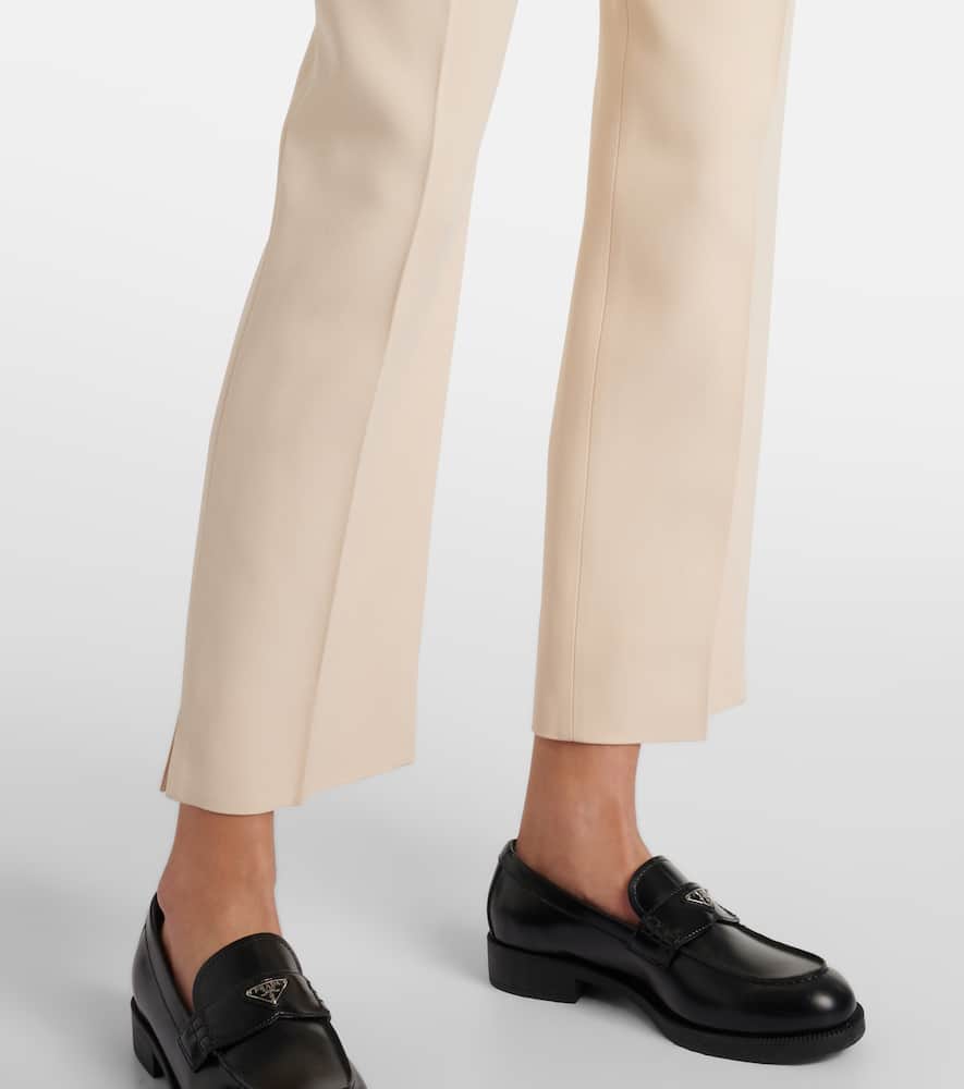 Prada Sablé Trousers In Weiss