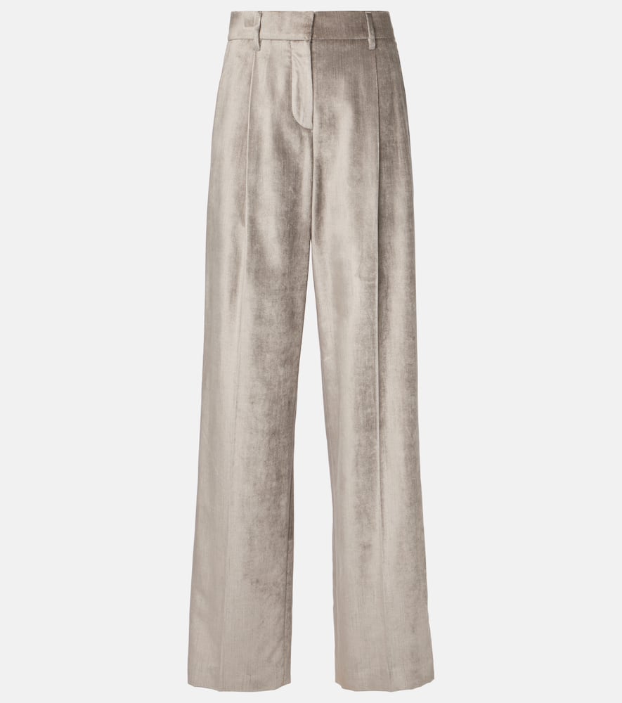 Brunello Cucinelli Cotton-blend velvet straight pants