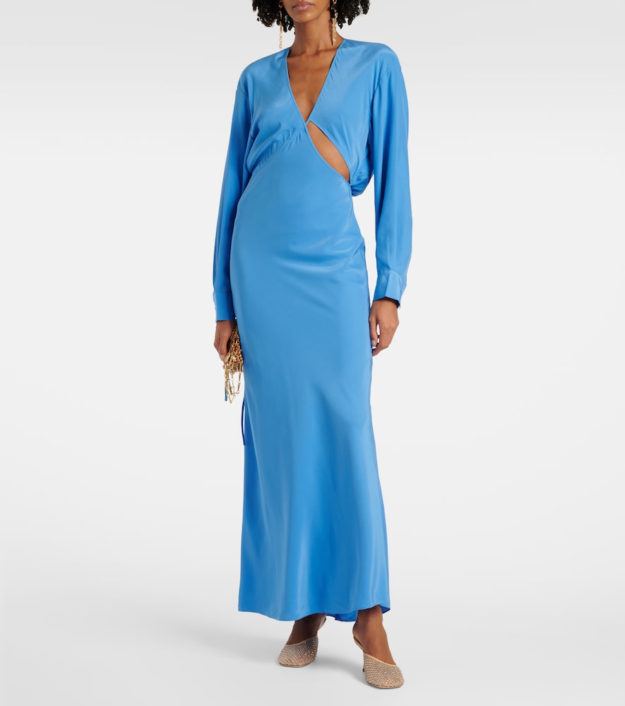  Christopher Esber Christopher Esber Cutout Silk Maxi Dress 