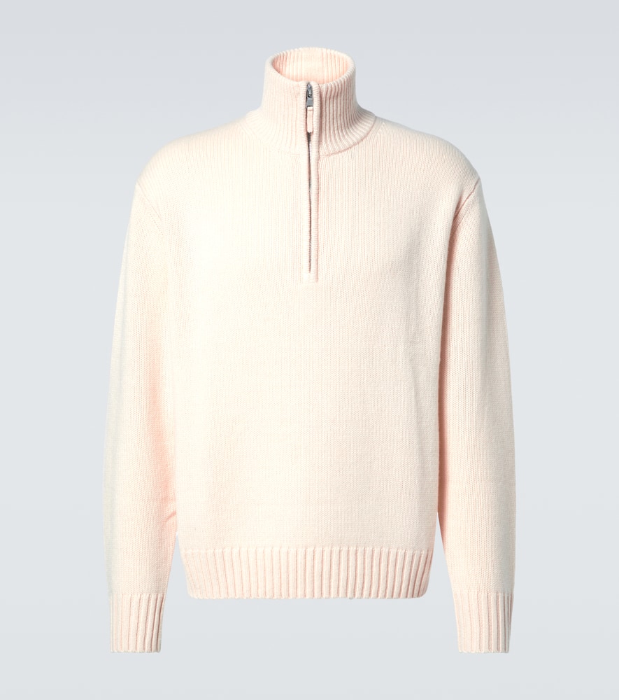 Half-zip cashmere sweater
