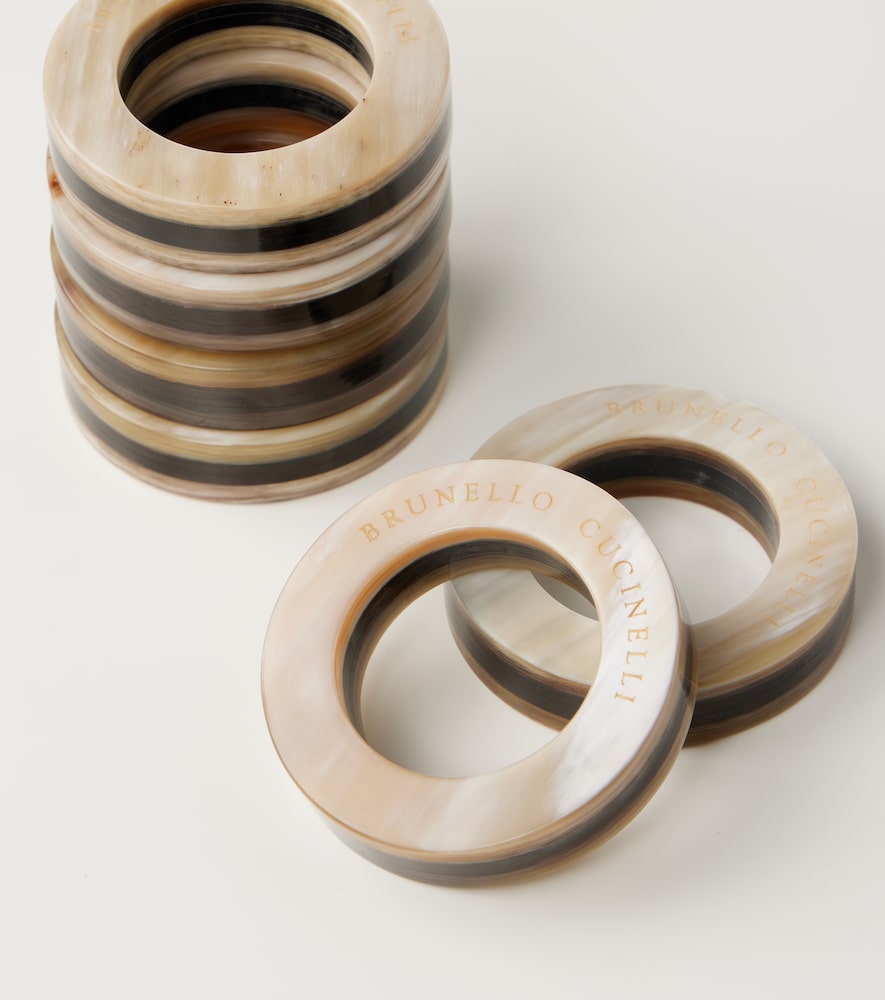  Brunello Cucinelli Brunello Cucinelli Set Of 6 Horn Napkin Rings 