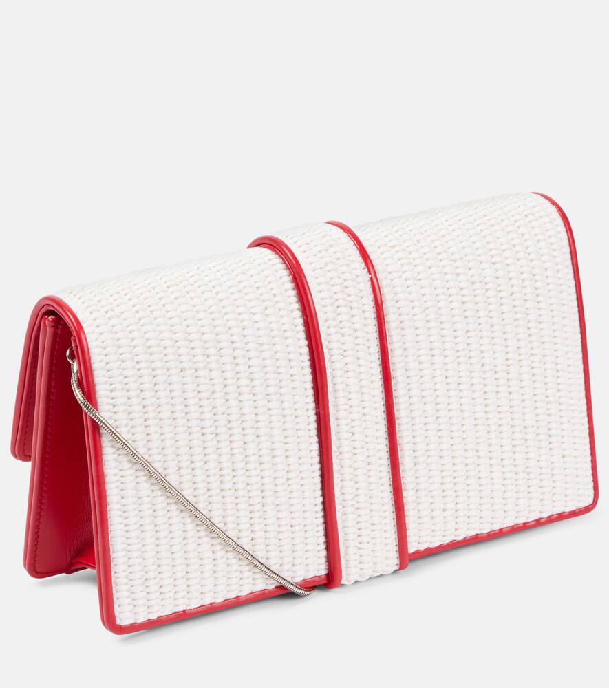 Manolo Blahnik Maycap Raffia-effect Clutch In White