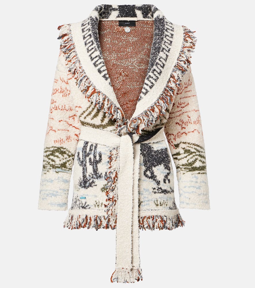 Alanui Sunset Riders Wool And Cotton-blend Cardigan In Multi