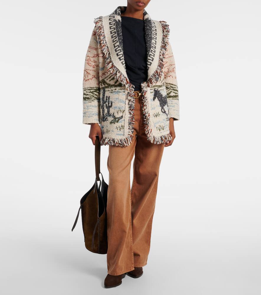 Alanui 'signature' Knit Cardigan Featuring Fringe In Multi