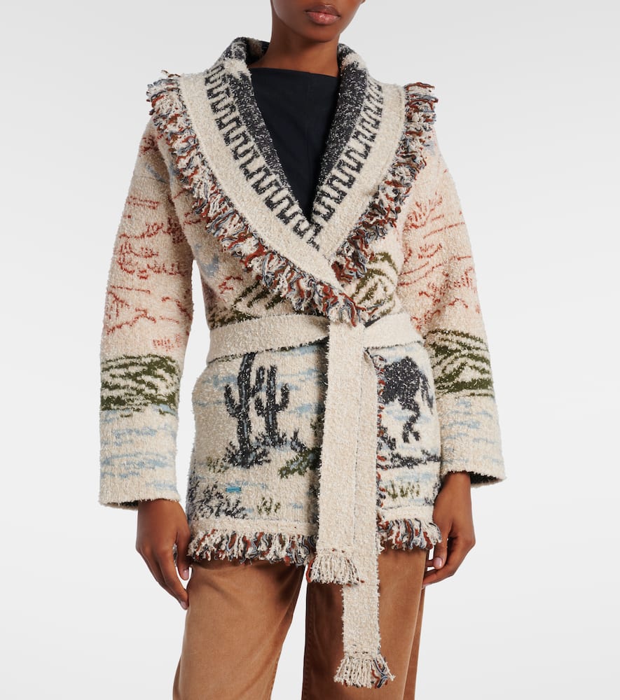 Alanui 'signature' Knit Cardigan Featuring Fringe In Multi