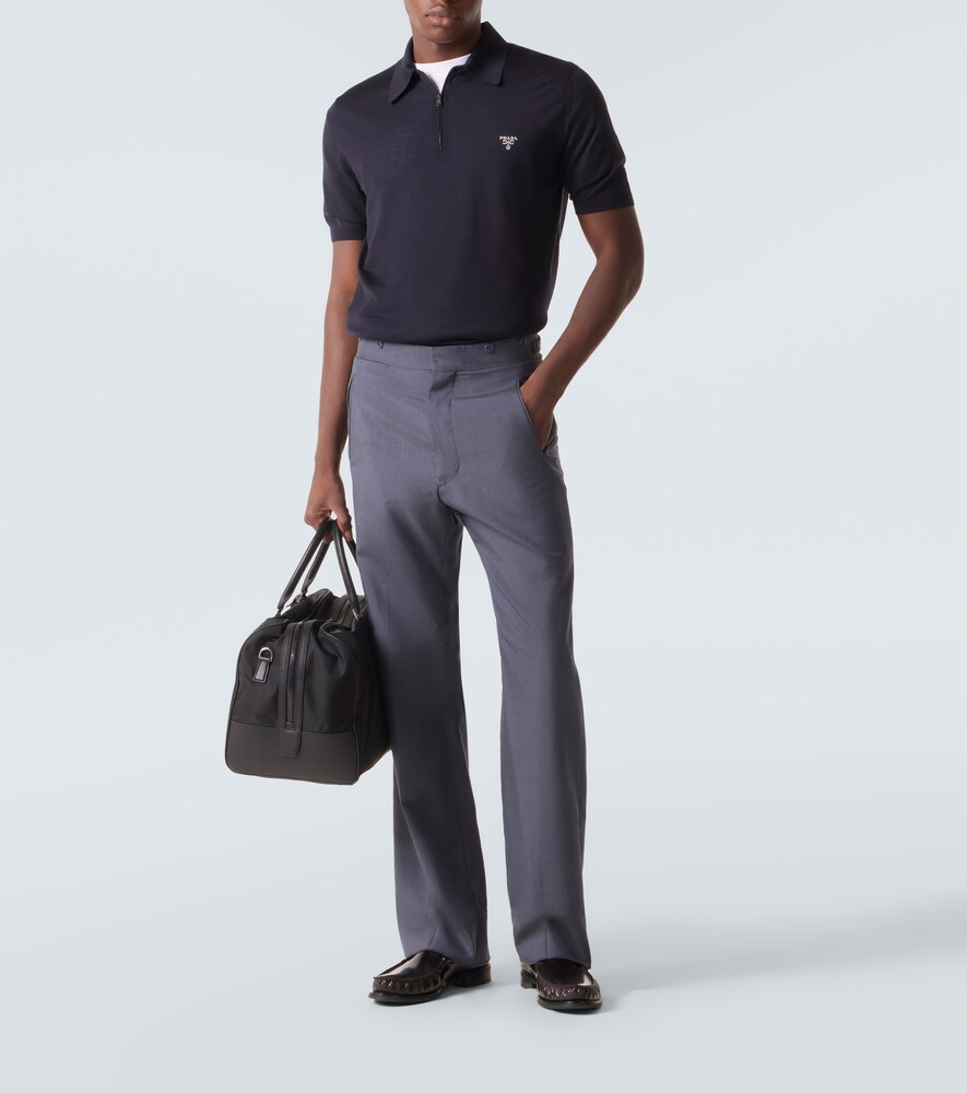  Prada Prada Logo Virgin Wool Polo Shirt 