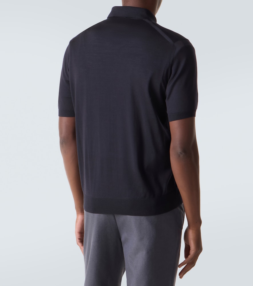  Prada Prada Logo Virgin Wool Polo Shirt 