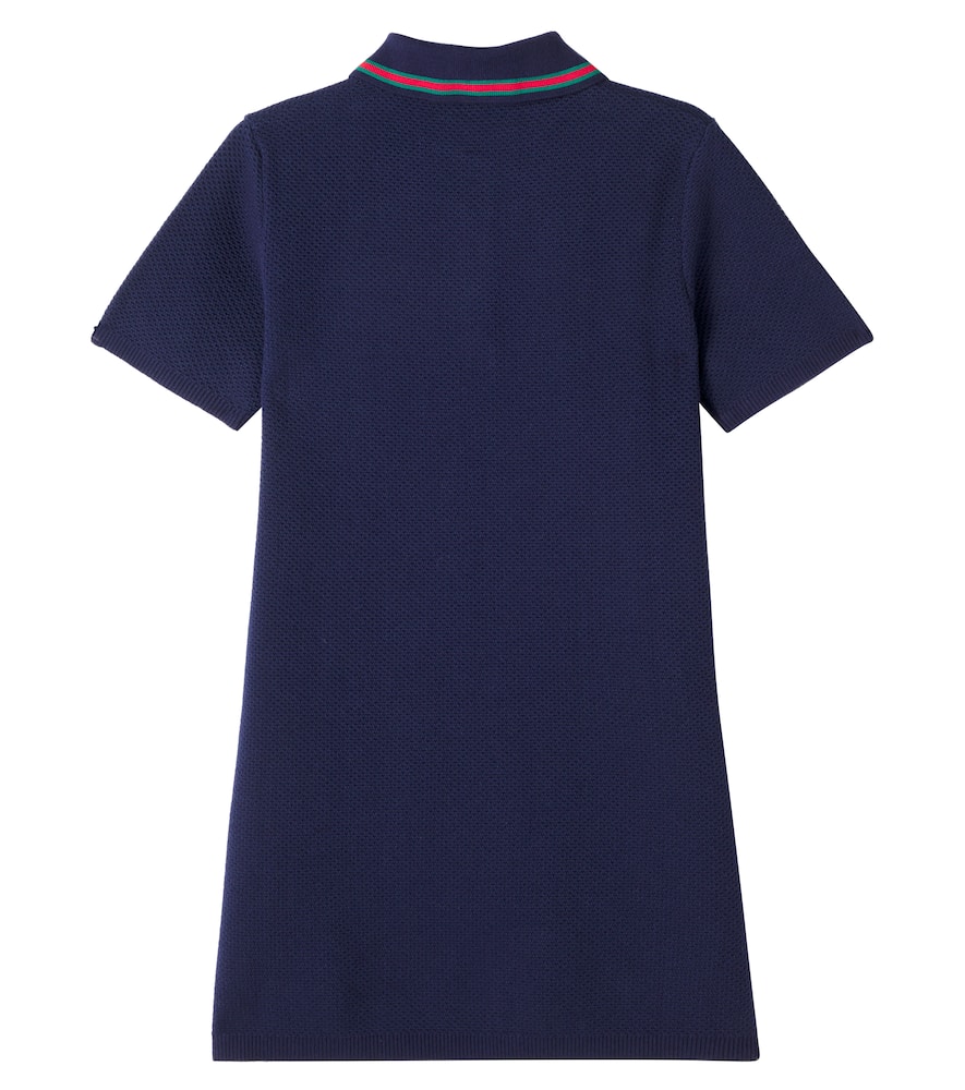 Gucci Web Stripe Cotton-blend Polo Dress