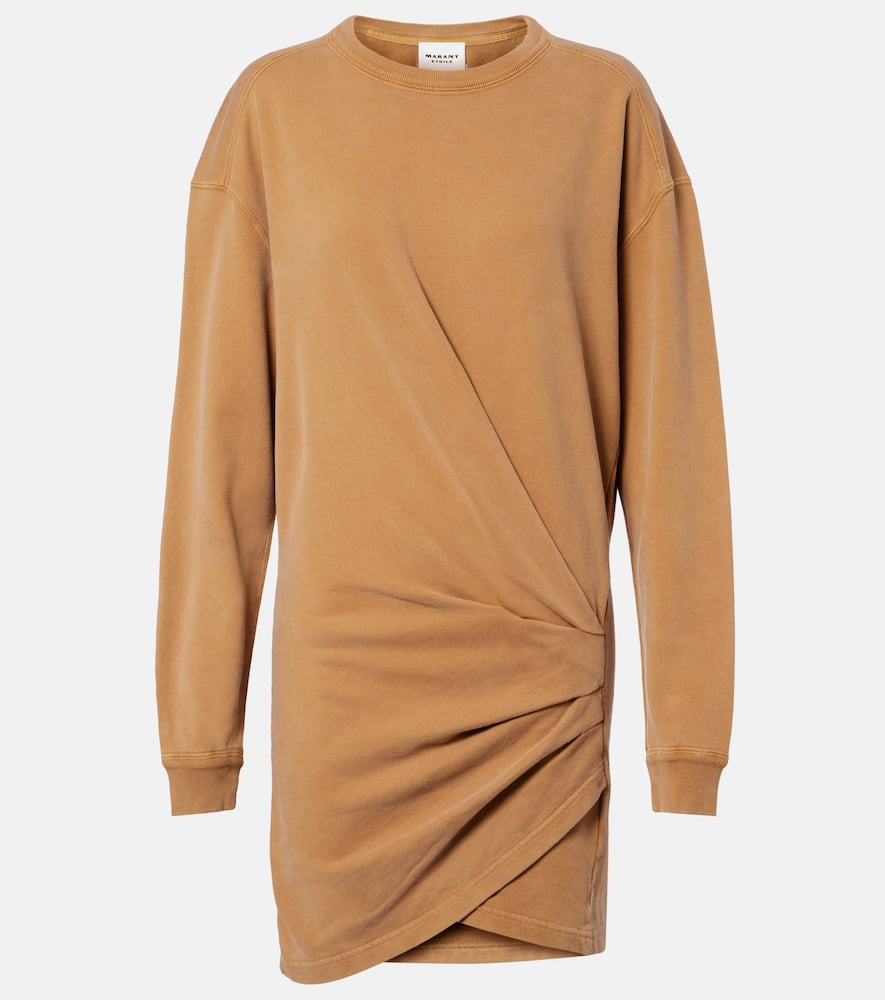 Pipper gathered cotton sweatshirt dress