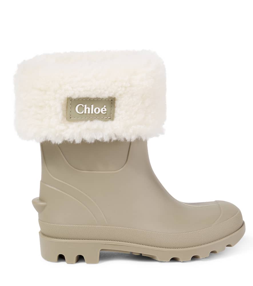 Chloé Logo Rain Boots In Multi