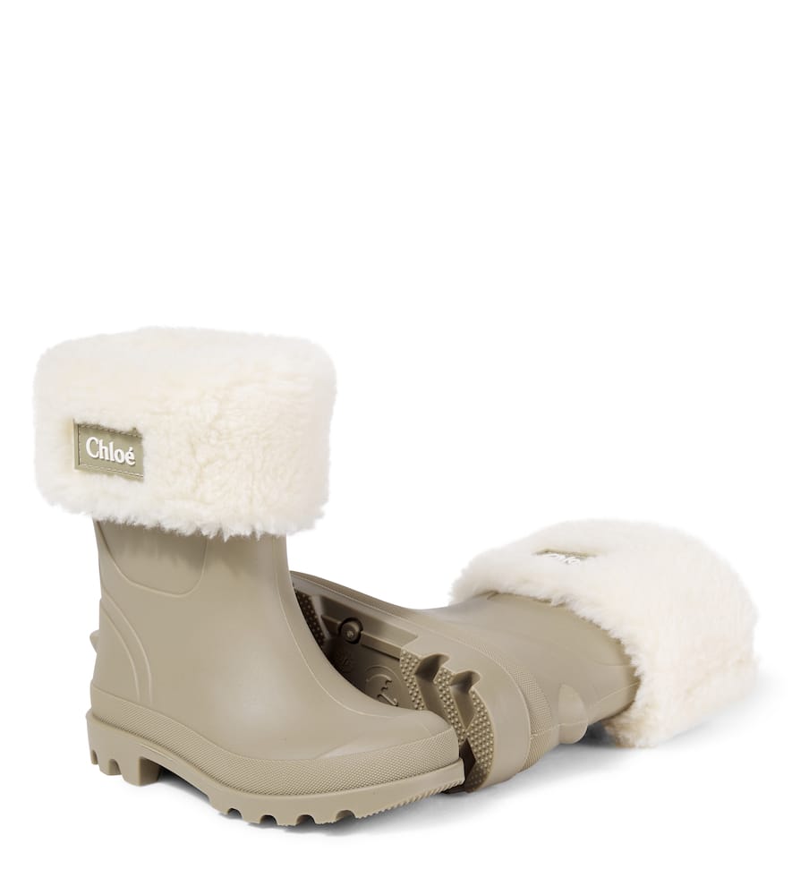 Chloé Logo Rain Boots In Multi