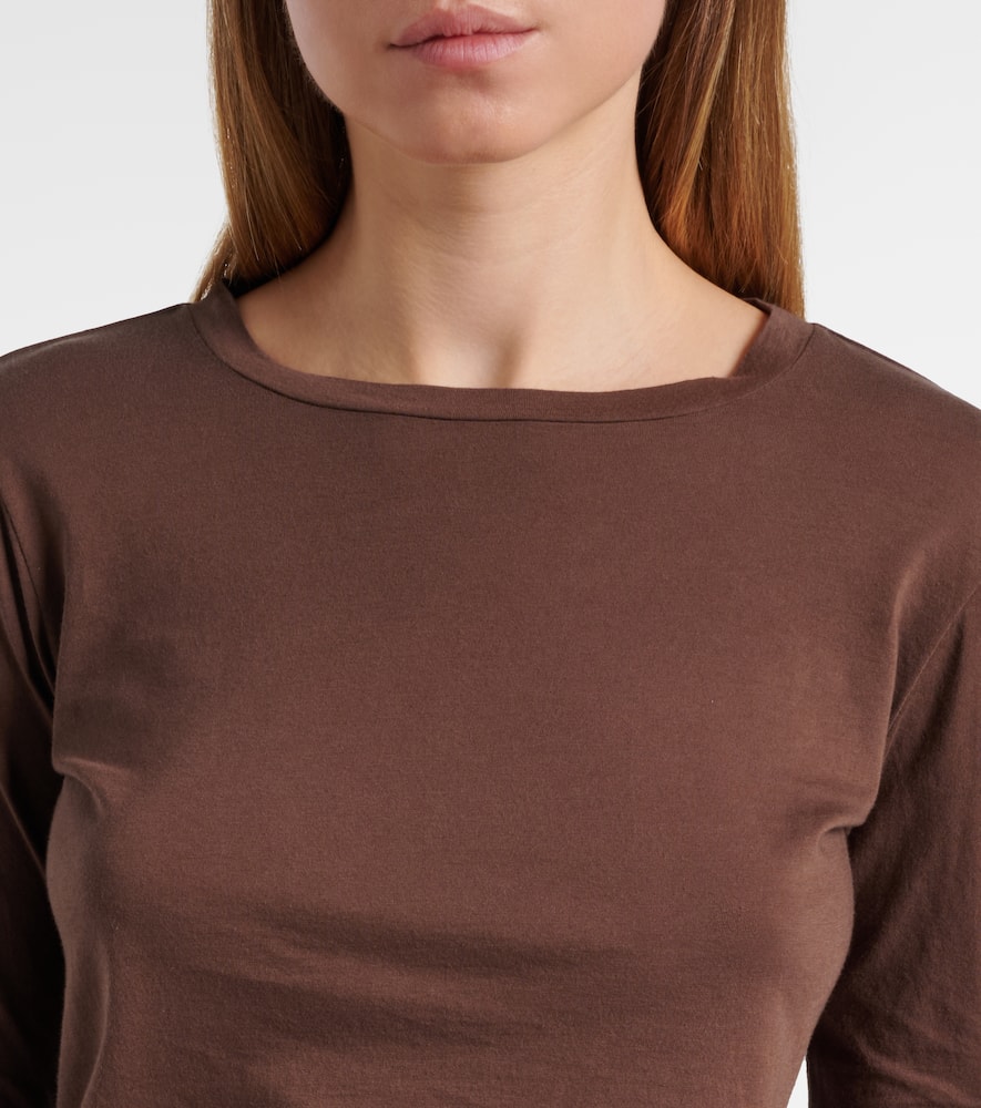 Nili Lotan Susana Cotton Jersey T-shirt In Brown