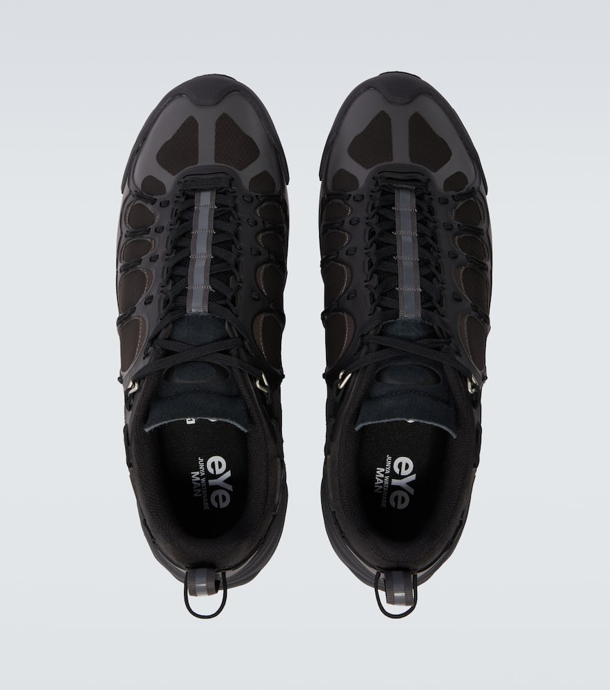 Junya Watanabe Technical Fabric Sneakers With Cage-like Overlay In Black