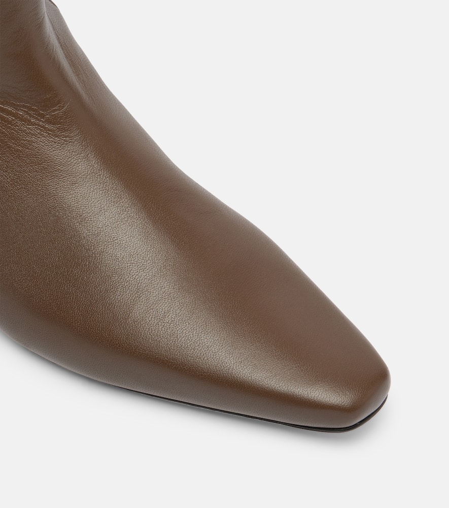 Staud Wally Leather Knee-high Boots In Brown