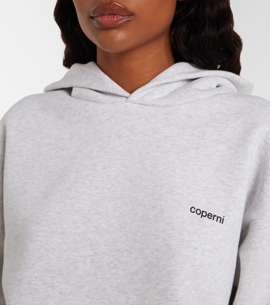 Coperni Sculpted Horn Detail Relaxed Hoodie In White