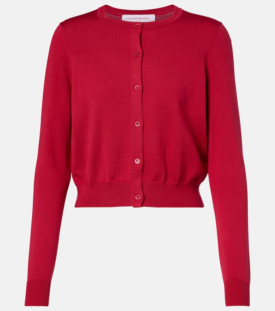 Carolina Herrera Cardigan raccourci en soie et coton 522 €