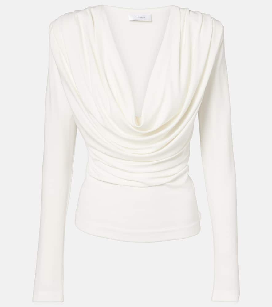 Wardrobe.nyc Wardrobe. Nyc Draped Jersey Top In White