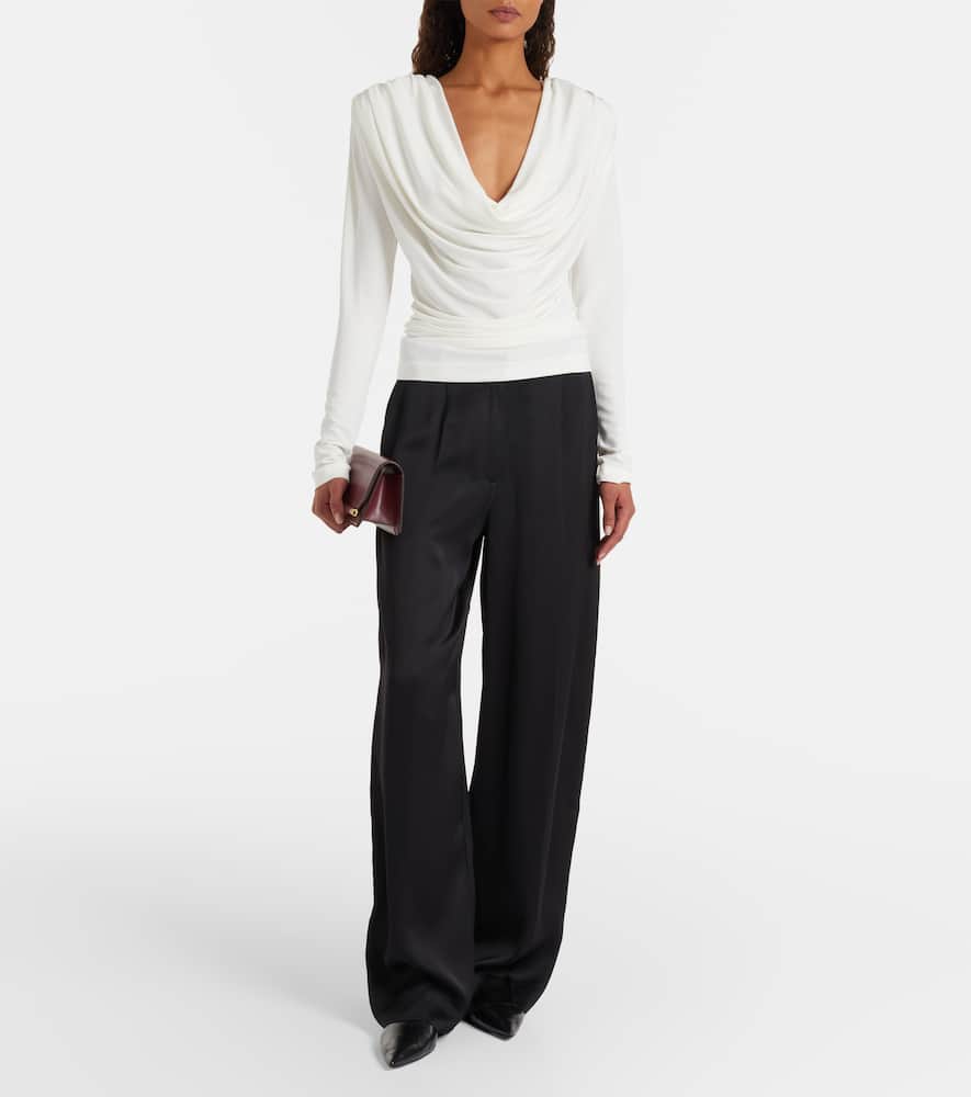 Wardrobe.nyc Wardrobe. Nyc Draped Jersey Top In White