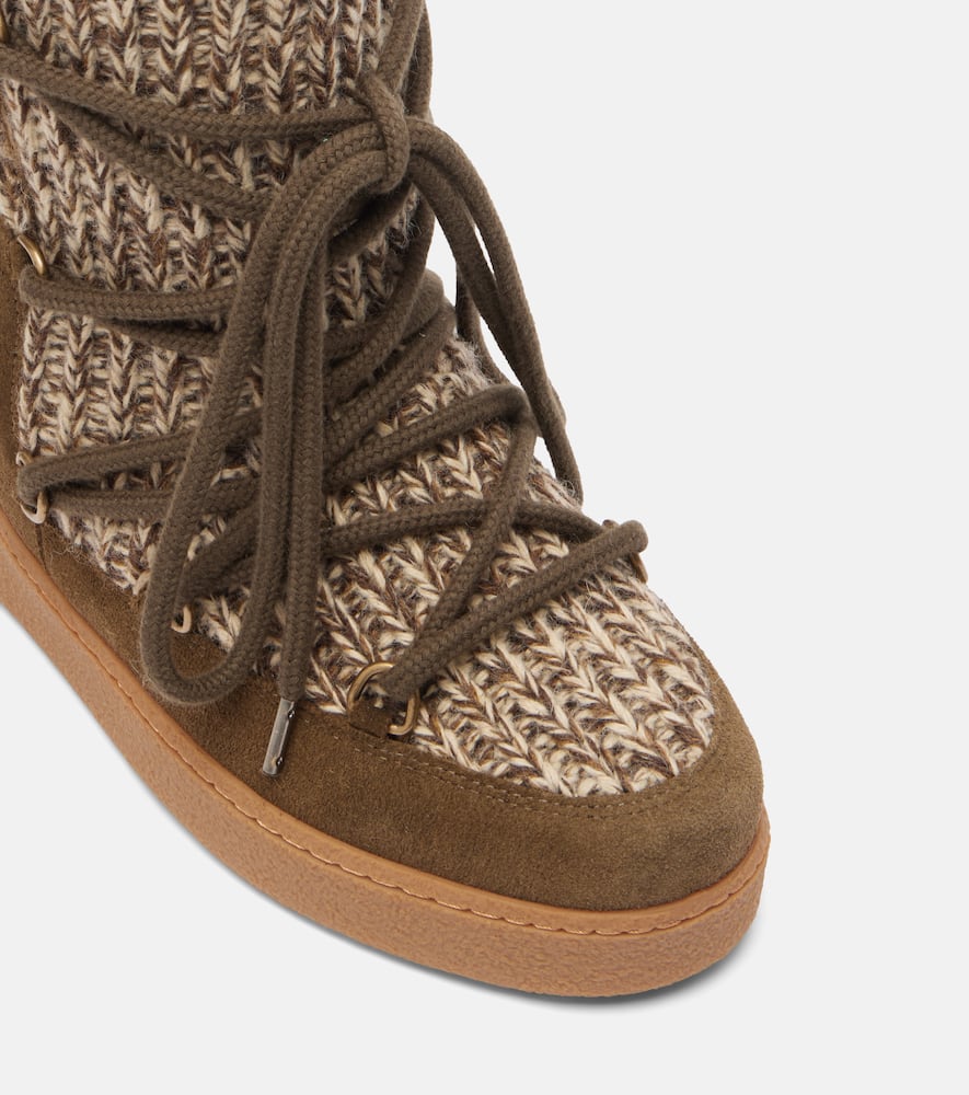 Isabel Marant Suede-trimmed Snow Boots In Green