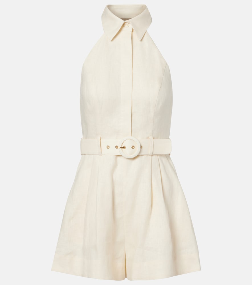 Zimmermann Awaken halterneck linen romper