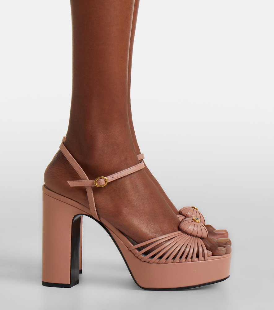 Valentino Garavani Caur Royal 115 leather platform sandals