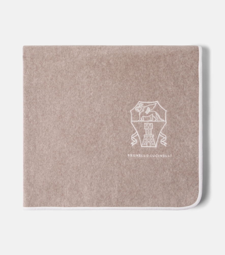 Brunello Cucinelli Unisex Beige Logo Cotton Terry Towel - Mytheresa